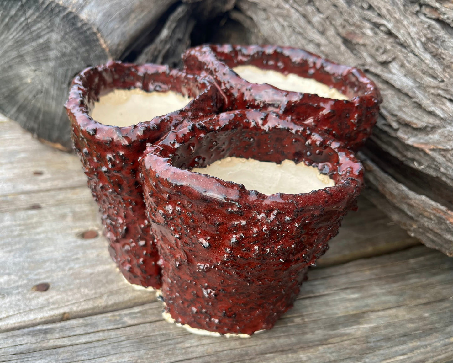 Volcanic triple pot