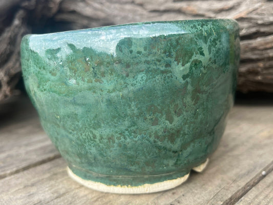 Ocean Deep glazed pot
