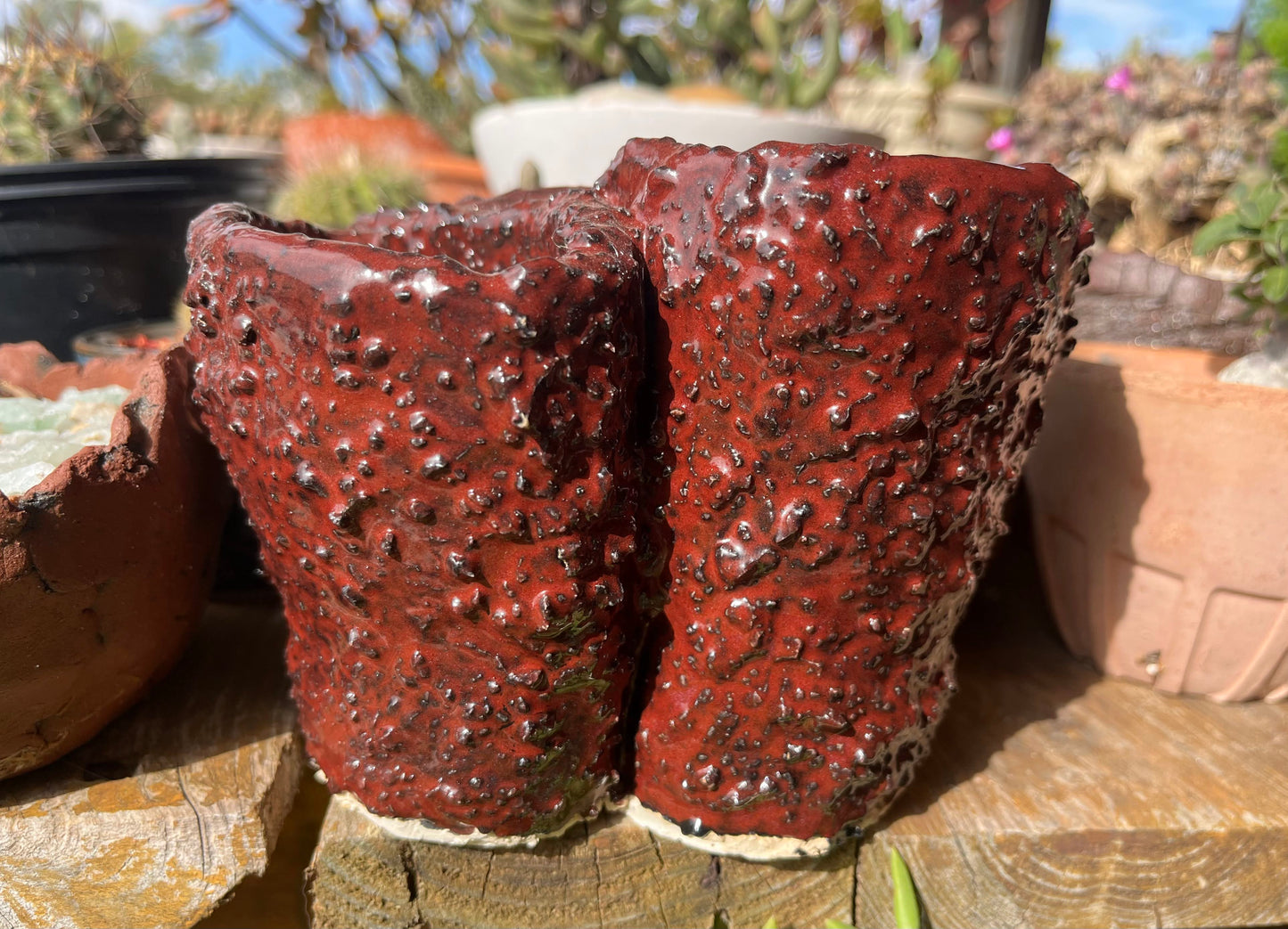 Volcanic triple pot