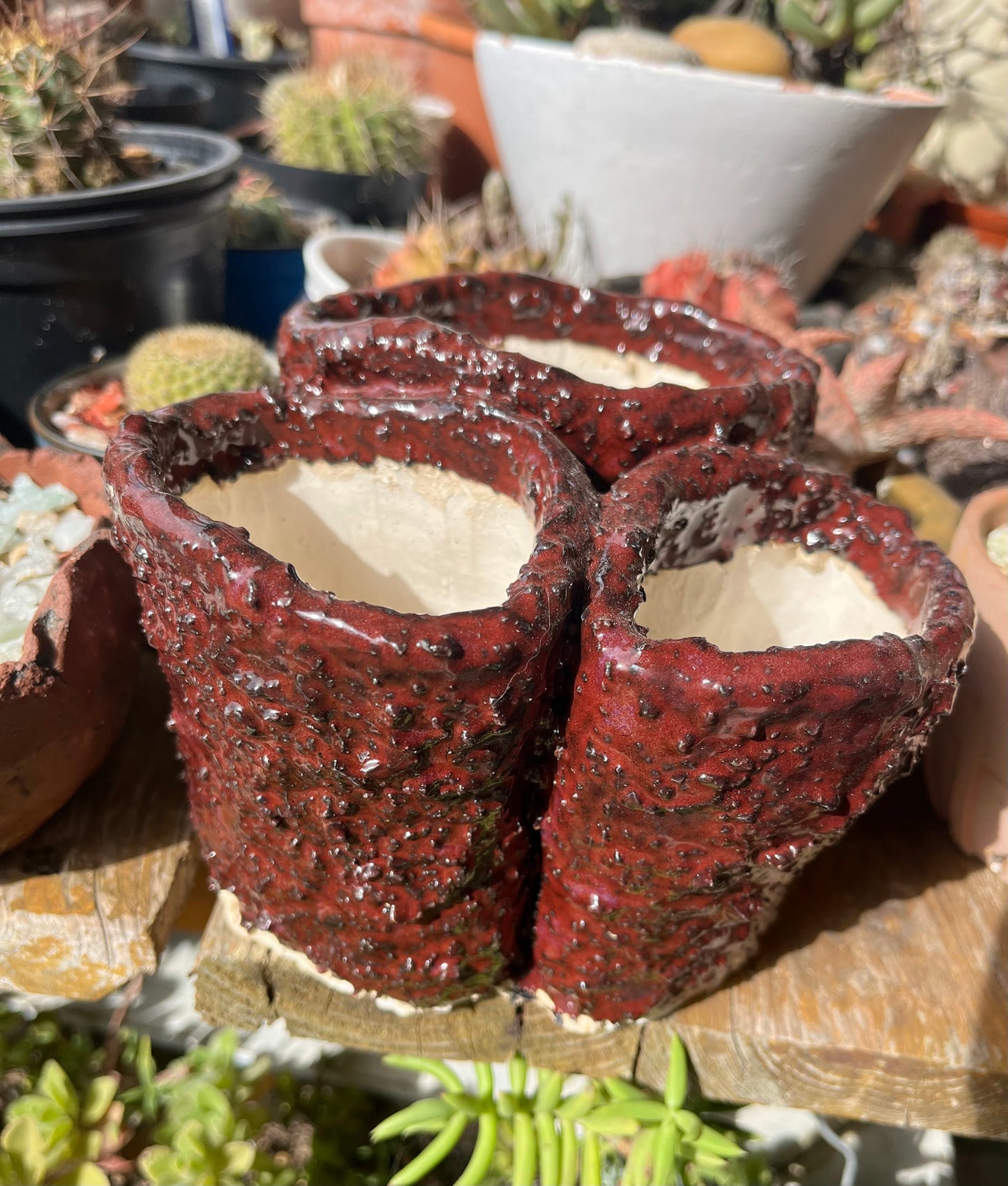 Volcanic triple pot